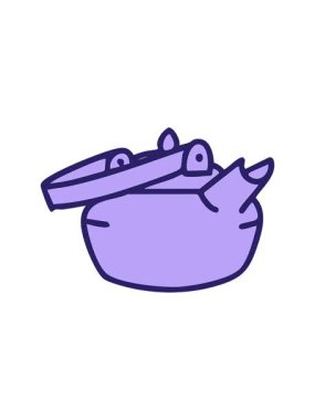 Basit bir Japon çay demliği tasarımının dikkat çekici animasyonu