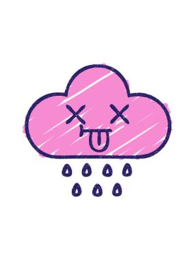 Bulut Tebeşiri Çizim Tasarımı 'nın dönen hareketli animasyonu