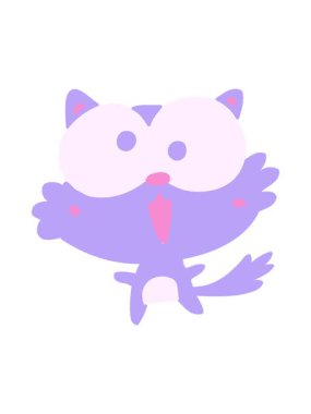 shine light effect animation of crazy cartoon cat