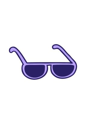 karikatür karalama güneş gözlüklerinin hareketli animasyonu