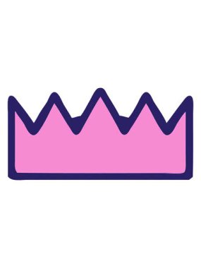 Titreyen hareketli dövme, geleneksel bir taç tarzında.