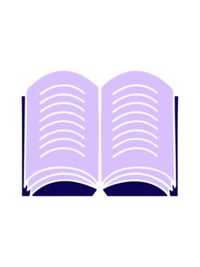 Açık bir kitap simgesinin düz sembolünün neon ışık efekti canlandırması