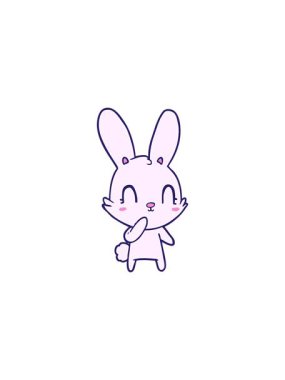 Sevimli tavşan çiziminin satış animasyonu