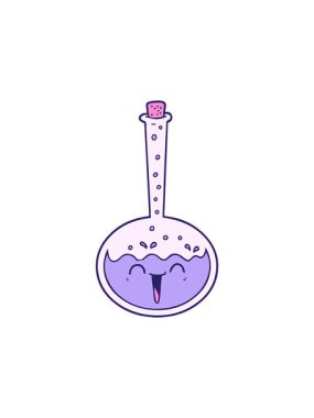 karikatür kimyasal iksirin basınçlı canlandırması