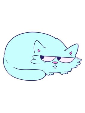 Şüpheli kedi çizgi filminin titreşimli animasyonu