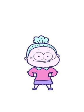 Mutlu yaşlı bir kadının hareketli görüntüsü.