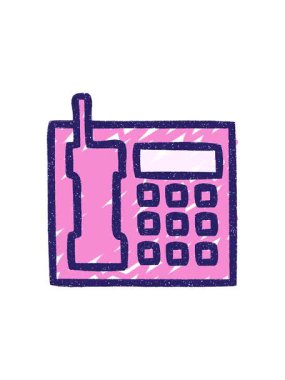 Telefon Tebeşiri Çizim Tasarımı 'nın basınçlı animasyonu