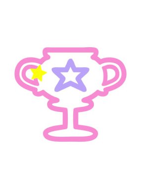 Parlayan yıldızlar kupa sembolü simgesinin animasyonunu etkiler