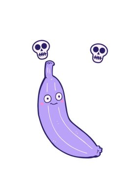 komik çizgi film muzunun kafatası animasyonu