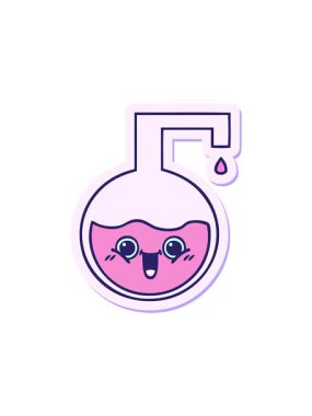 Şirin karikatür bilim deneyinin hareketli animasyonu