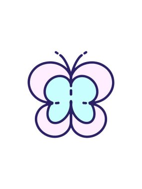 Basit, sevimli bir kelebeğin satış animasyonu