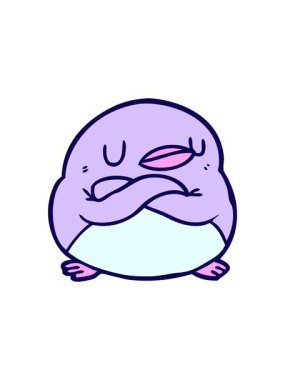 Çapraz kollu çizgi film pengueninin neon ışık efekti