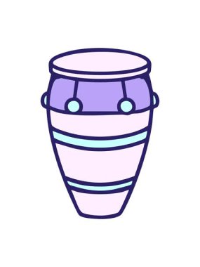 Geleneksel Brezilya karnaval davulunun animasyonunu salla ve durdur