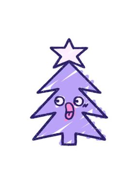 Noel Ağacı Tebeşir tasarımının canlandırma efektini göster