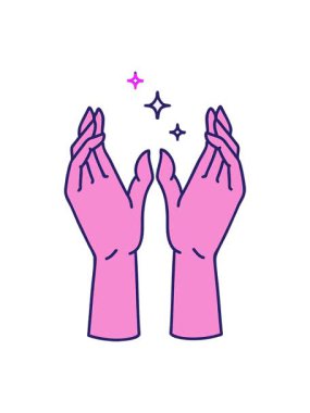 Dövme stili animasyonunu güçlendir uzanan ellerin görüntüsü