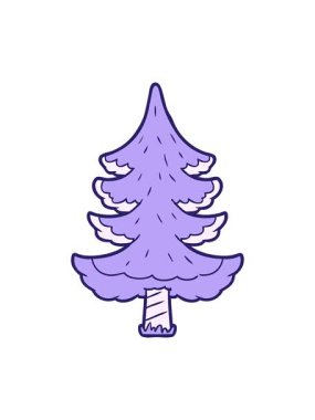 Garip çizgi film ağacının basınçlı animasyonu