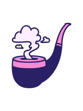 Dövmenin hareketli animasyonu geleneksel sigara piposu tarzında.