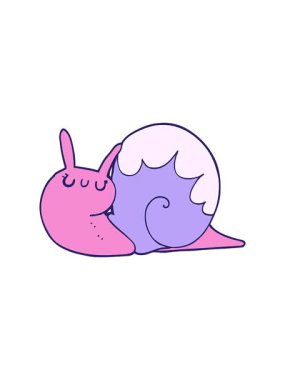 Tatlı salyangoz çizgi filminin dönen hareket animasyonu