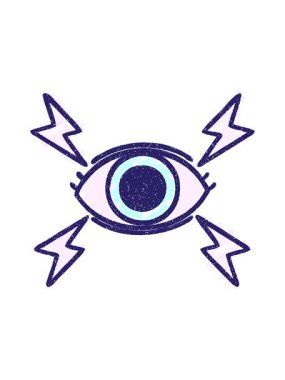 Okült Göz Tebeşiri Çiziminin Canlandırmasını Salla ve Durdur