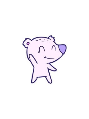 Neon kutup ayısının gösterişli satış animasyonu