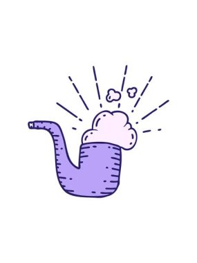 Geleneksel dövme stili sigara piposunun hareketli animasyonu