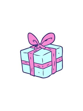 Çizgi film hediye paketinin gösterişli satış animasyonu