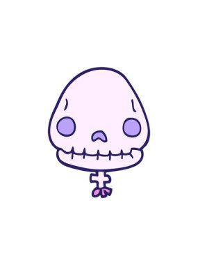 Dikkat çekici cadılar bayramı kafatası animasyonu