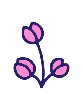 Lale çiçeği illüstrasyonunu salla ve durdur