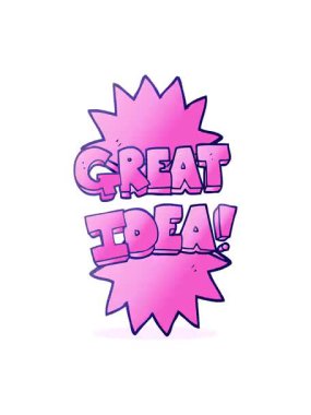 Serbestçe çizilmiş karikatür hareketinin titreyen animasyonu harika bir fikir sembolü.