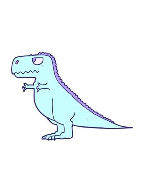 Karikatür dinozorun hareketli animasyonu