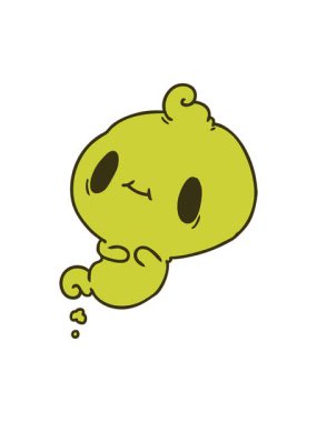 Güzel bir kawaii hayaletinin renkli animasyonunu değiştirmek