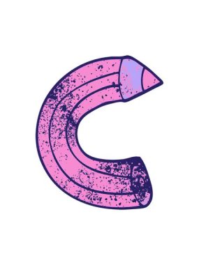 basınçlı çizgi film animasyonu renkli bir kalemin karalaması