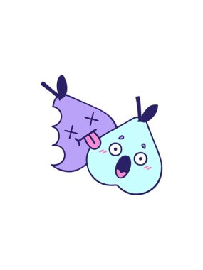 Bir armut çizgi filminin canlandırma efekti