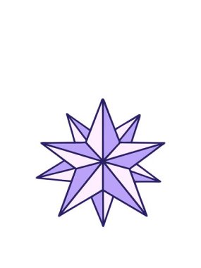 Bir yıldız çiziminin neon ikonik dövme görüntüsünün animasyonunu büyütüyor