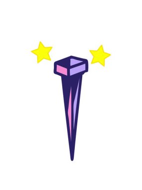 dönen yıldızlar demir çivinin animasyonu