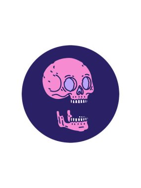 Bir kafatası çiziminin ikonik dövme biçiminin canlandırma etkisi