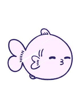 Balık Tebeşiri Çiziminin dönen hareket animasyonu