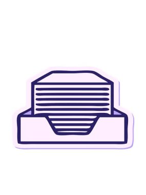 Ofis kağıtlarının sevimli bir karikatür yığınının hareketli animasyonu