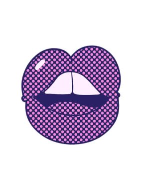 Dolgun dudakların dönen hareket animasyonu