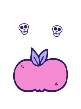 karikatür karikatür elmasının kafatası animasyonu