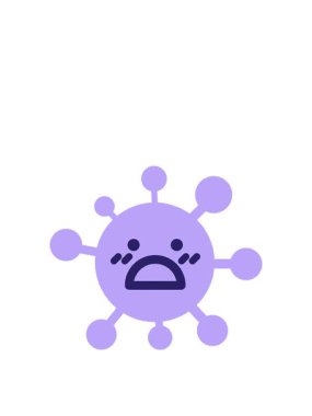 Şok olmuş virüsün hareketli animasyonu