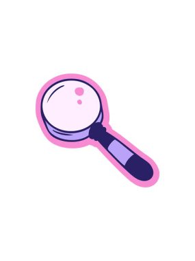 Yıldız patlaması etkisi, el çizimi çizgi film büyüteç karalaması.