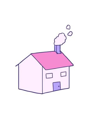 karikatür evinin pixelize etkisi canlandırması