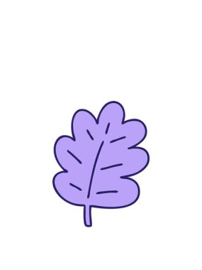 Basit ama muhteşem bir yaprağın çizgi filminin yükselişi ve yüzüşü