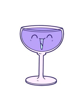 Bir bardak şarabın dizaynının titreşimli animasyonu