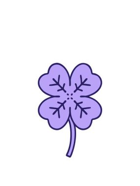 Dövmenin animasyonunu geleneksel 4 yapraklı yonca stilinde genişletiyor.