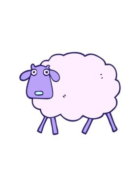 Çizgi film koyunlarının basınçlı animasyonu