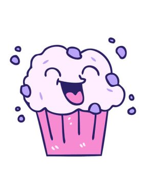 el hareketlerinin hareketli animasyonu çizilmiş tuhaf çizgi film mutlu kek.