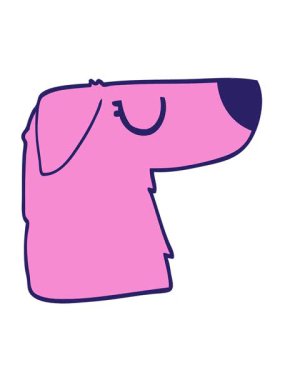 Çizgi film karikatür köpek suratının hareketli animasyonu