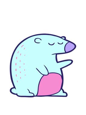 çizgi film ayısının hareketli animasyonu